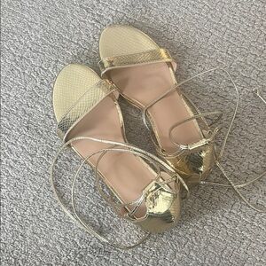Elegant Gold Women's Sandals